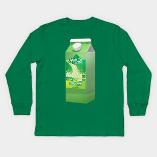 Ahch-To Farms Green Milk Carton Kids Long Sleeve T-Shirt